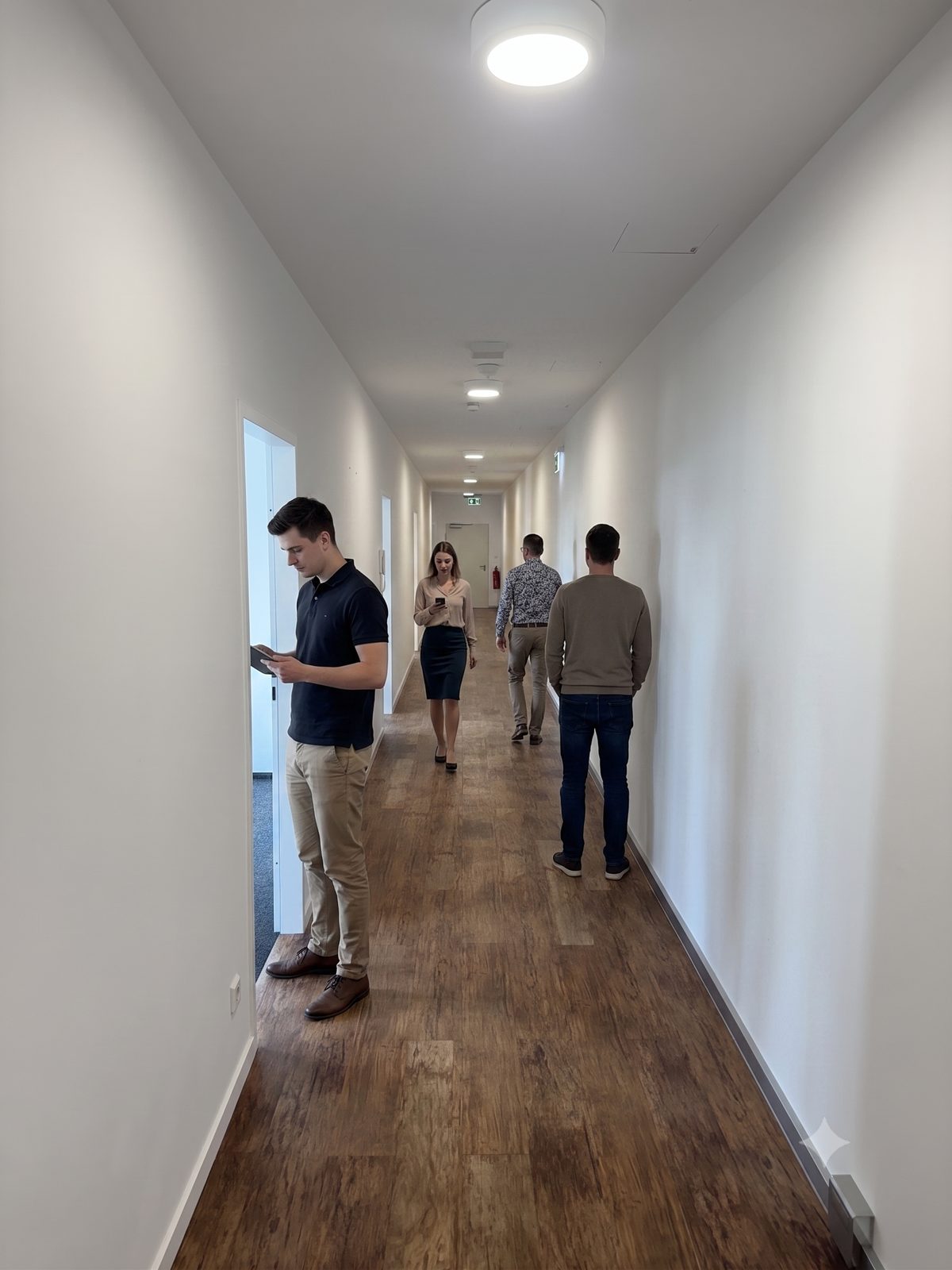 Bürogemeinschaft Schönefeld – Flur und Büroumfeld vor Ort
